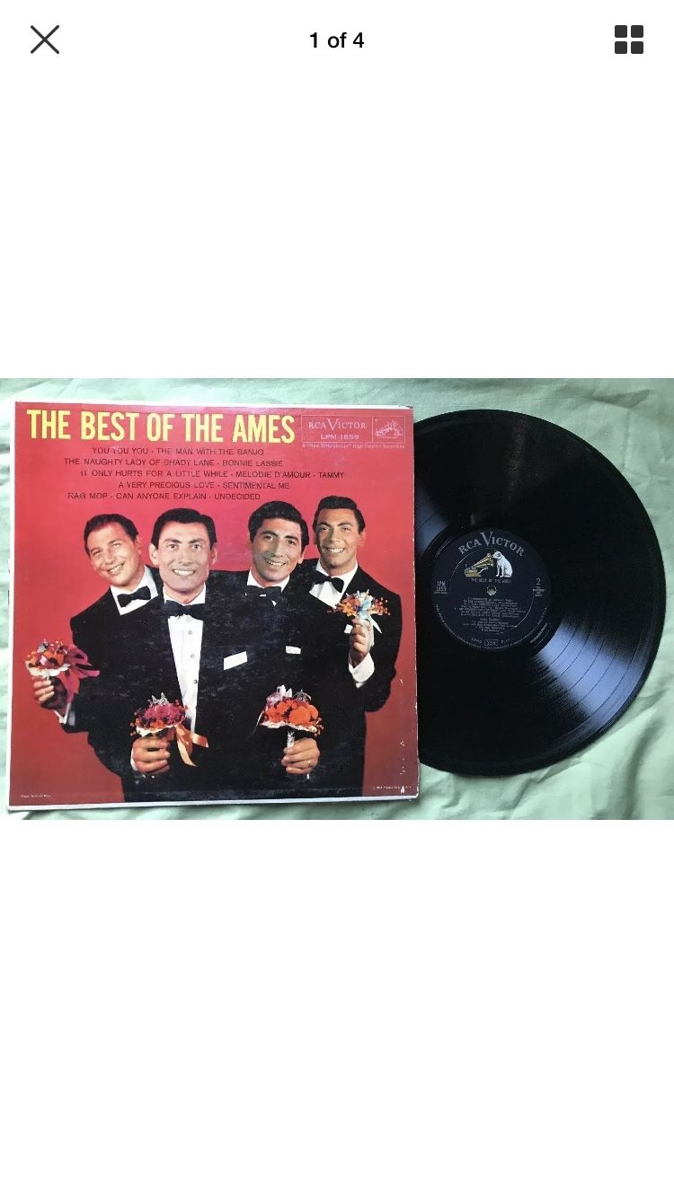 Ames Brothers The Best of the Ames LP RCA Victor HiFi 1958 EX