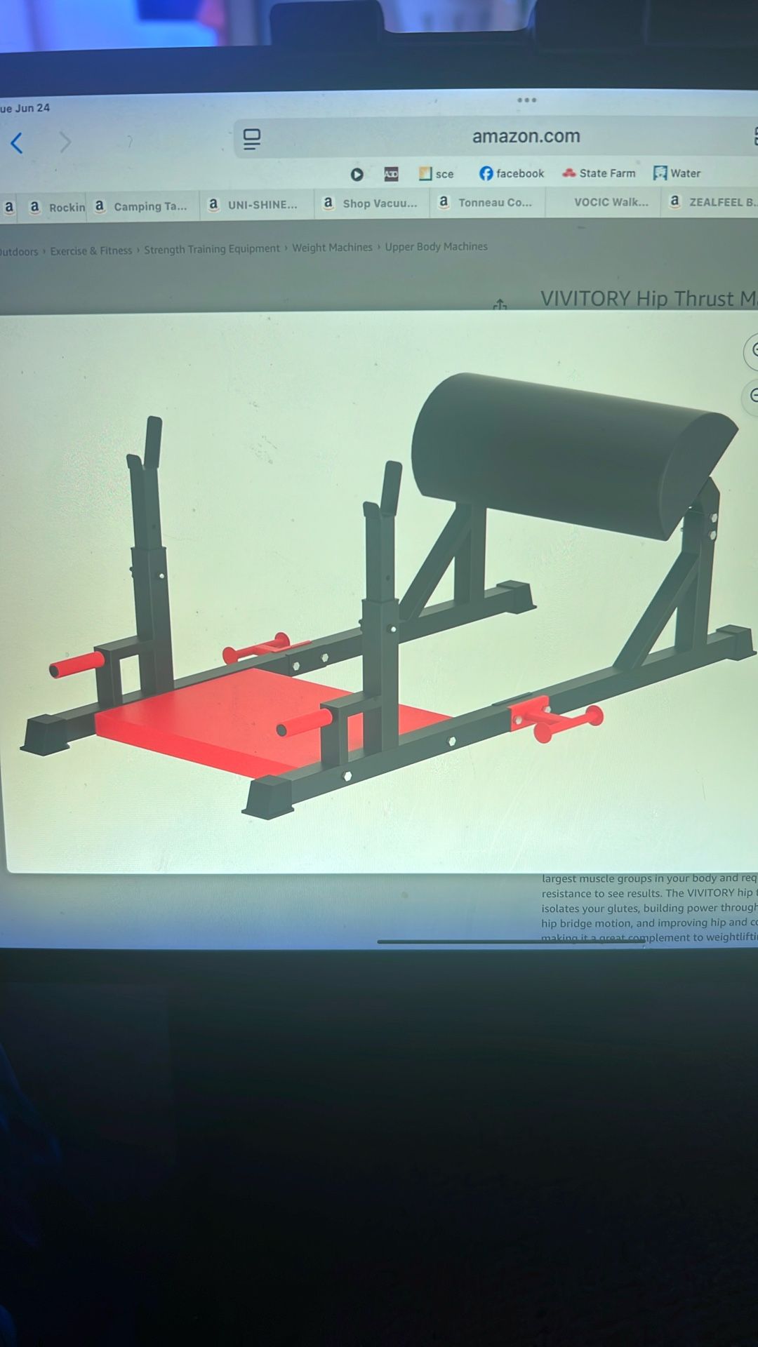 NEW Hip Thrust Machine. Glute Bridge Machine Sissy Squat Machine with Weight Holder, Heavy Duty Butt Exercise Equipment for High Resistance Glute/Leg