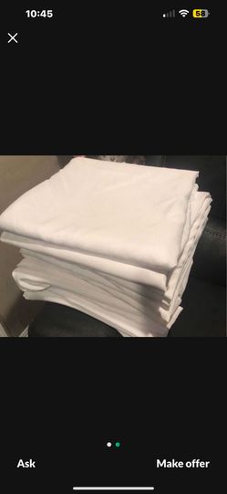 Round White Linen For Umbrella Tables