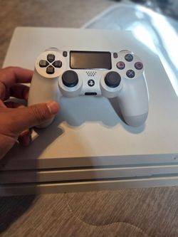 White PS4 Pro with DualShock 4 Controller