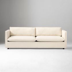 West Elm Whitman 86” Sofa Poly Melange Weave, Stone White