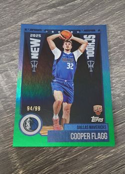 2025-26 Cooper Flagg Topps New School Green Rainbow Rookie /99