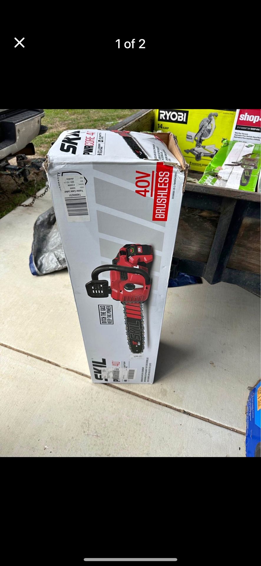 SKIL 40-volt 18-in Battery 6 Amp 240 Ah Chainsaw Battery Included Charger Included