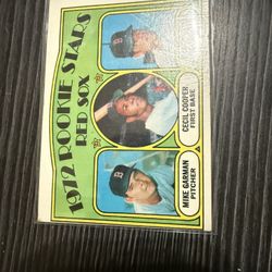 1972 Topps Carlton Fisk & Cecil Cooper Rookie Baseball Card Boston Red Sox Legends HOF 