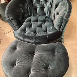 2 Swivel Chairs And 1 Ottoman