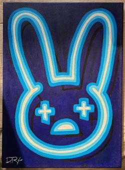Bad Bunny Logo Painting