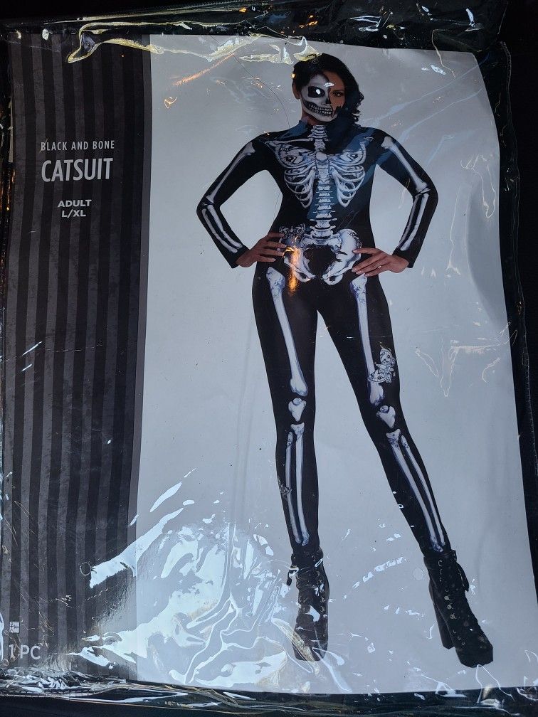 Adult Skeleton Catsuit Costume