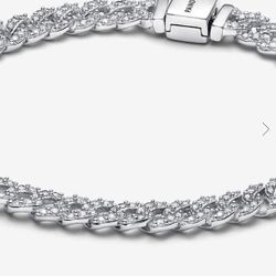 Sterling Silver Pandora Cuban Link Bracelet 