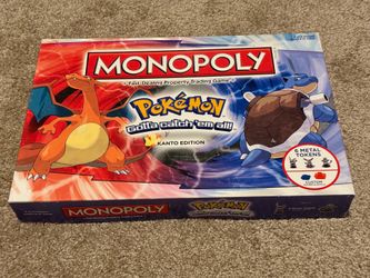 MONOPOLYw Pokémon Kanto Edition Board Game 2014 Hasbro