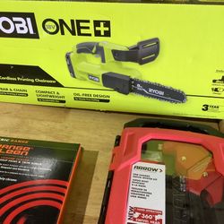 RYOBI ONE+ 18V 8 in. Cordless Battery Pruning Chainsaw with 2.0 Ah Battery and Charger