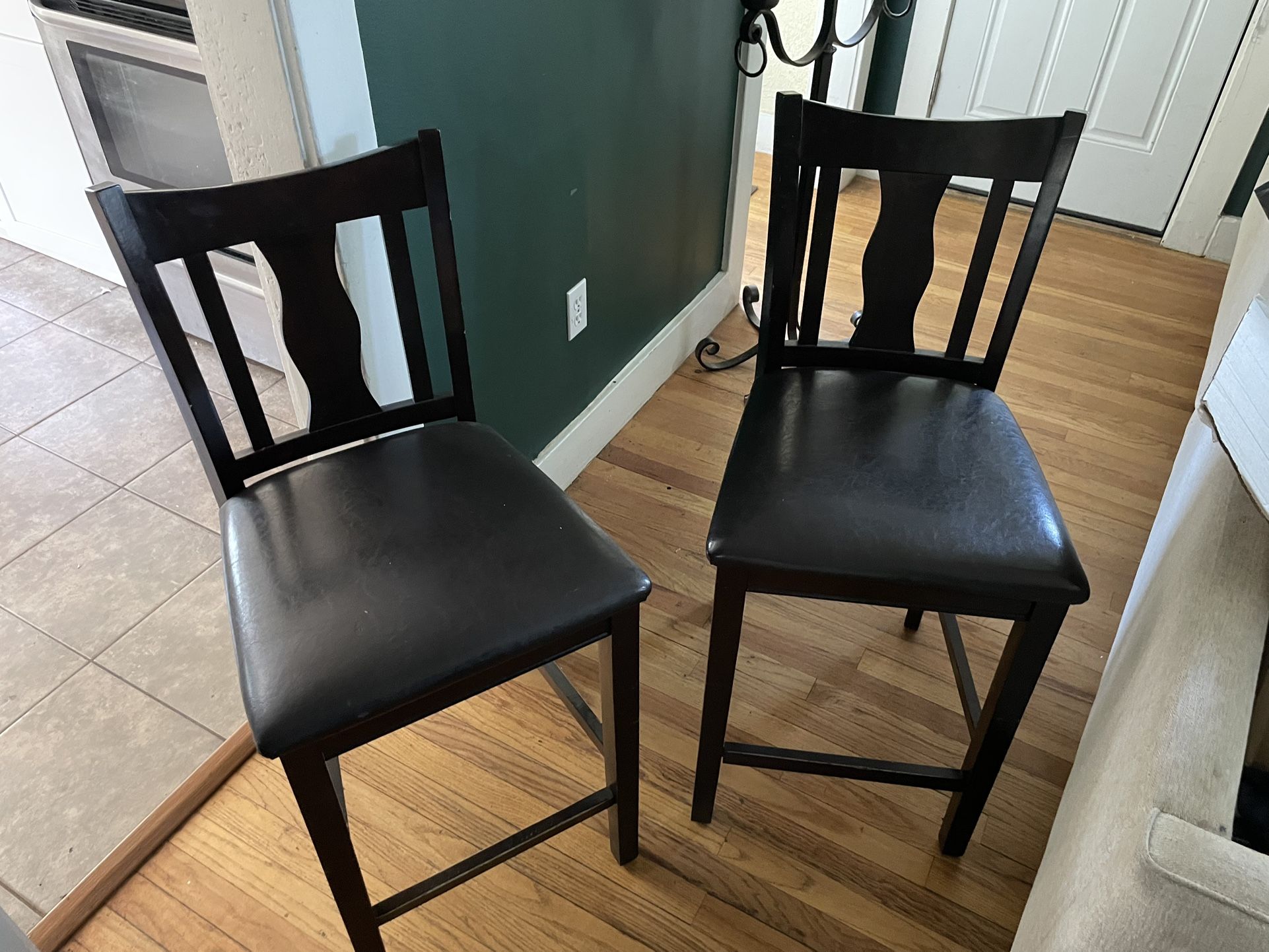 Two Matching Chairs For Bar Table