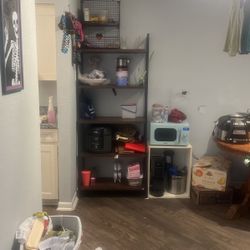 Tall shelf and end tables and entertainment stand