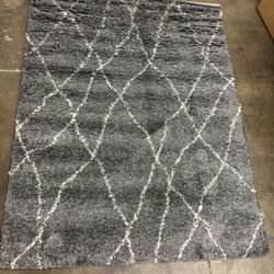 New 5’3” x 7’ Charcoal Indoor Area Rug