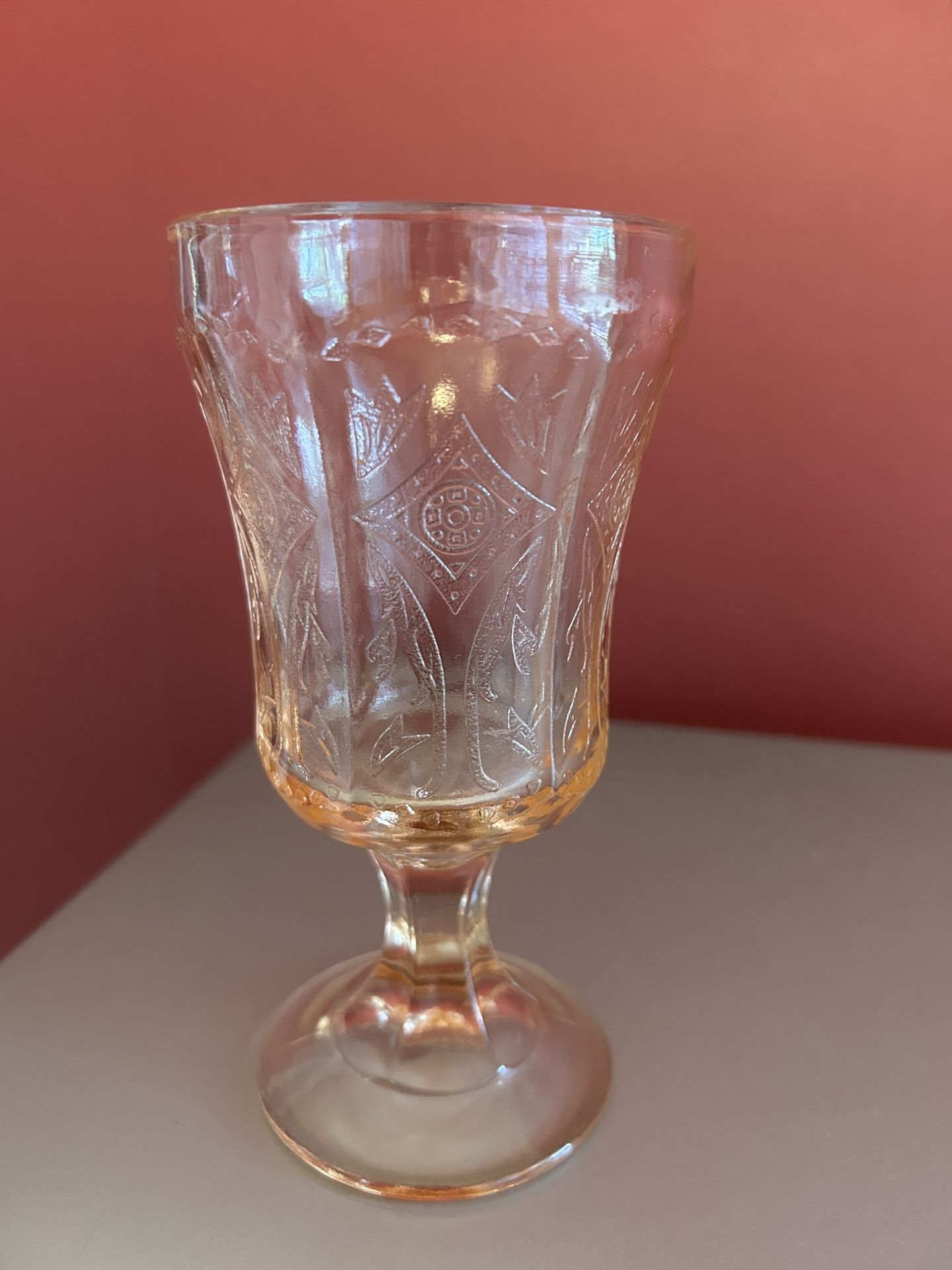 Pink Glass Goblet-Sugar Bowls