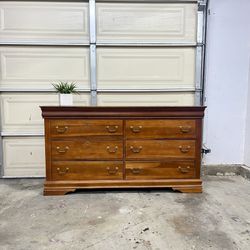 Solid Wood Dresser 6 Drawer Storage Vanity Organizer bedroom furniture