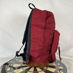 Vintage 90s Jansport Suede Leather Bottom Backpack Bookbag Maroon Red Made  USA for Sale in West Linn, OR - OfferUp