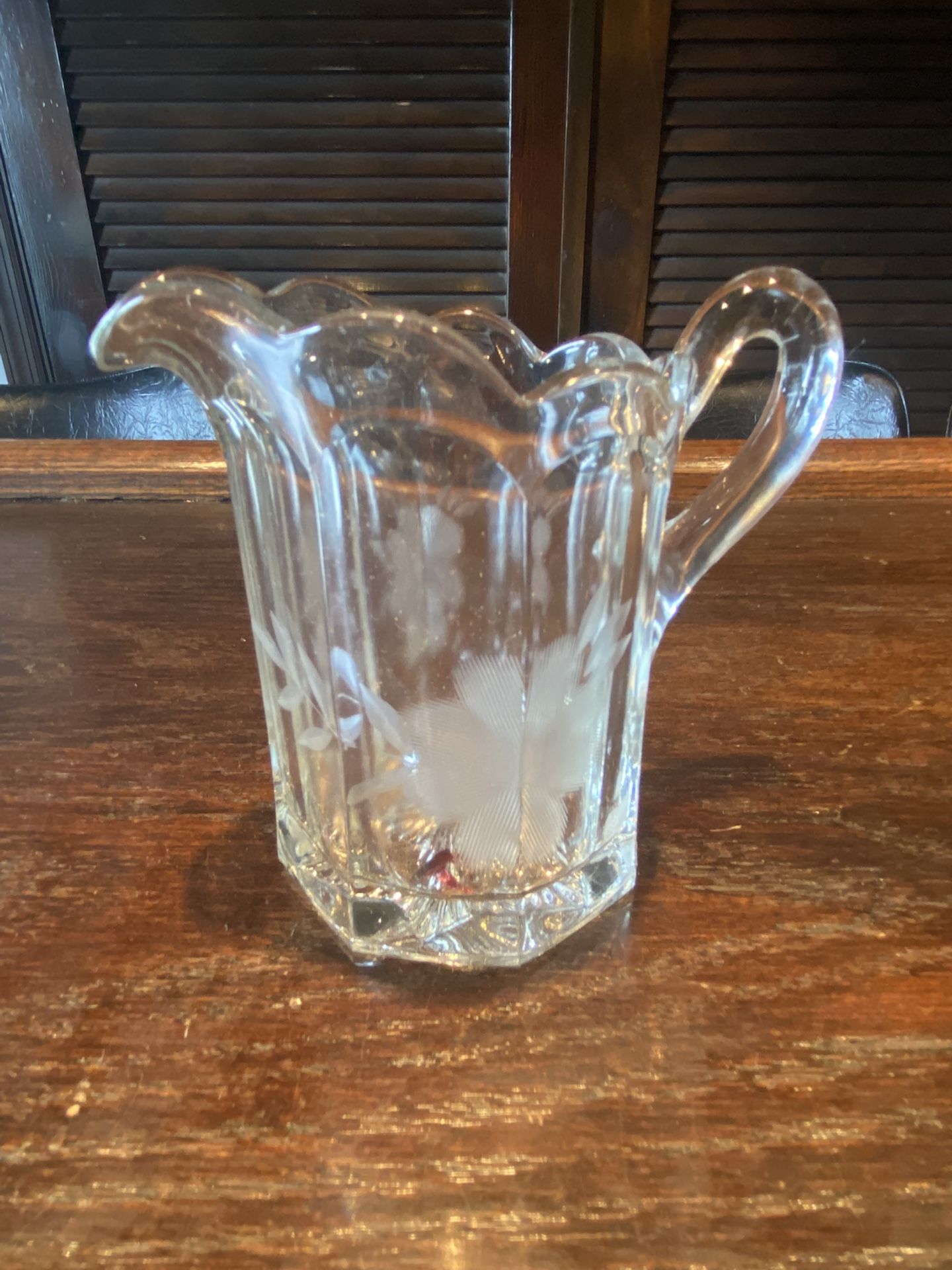 Vintage Cut Glass Creamer