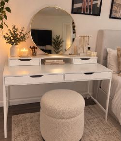 White Vanity Desk