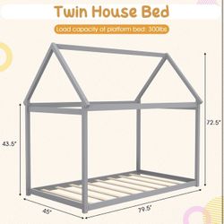 Twin house bed