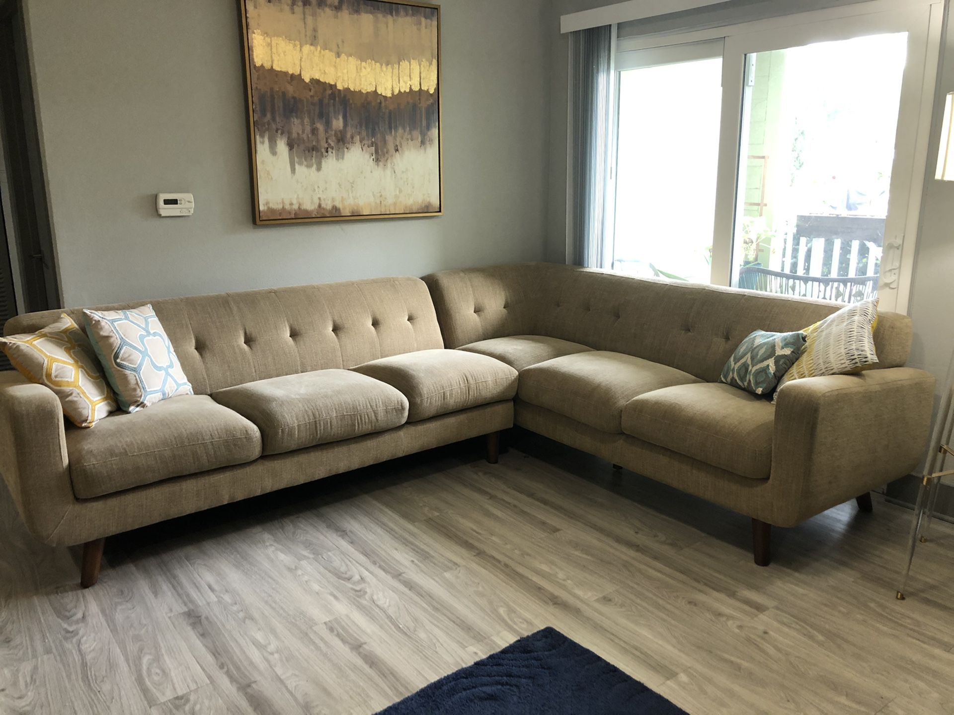 LIKE NEW MID-CENTURY MODERN SECTIONAL