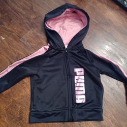 Girl's Pink/Black Puma Sweater 