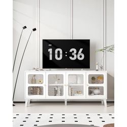 63 inches TV stand - 4 glass doors