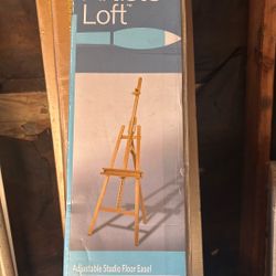 NEW Artist's Loft Wood Studio Floor Easel - Adjustable Painting Easel