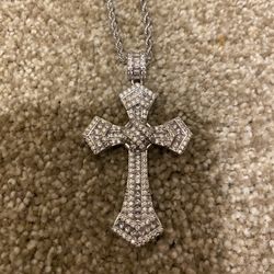 Moissanite Cross Chain