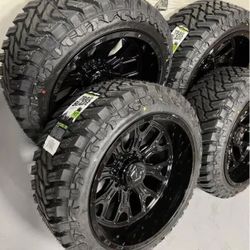 22x12 TIS 560B WHEELS RIMS 33" MT TIRES CHEVY GMC RAM 1500 TUNDRA 6x139.7 TRD-WE FINANCE