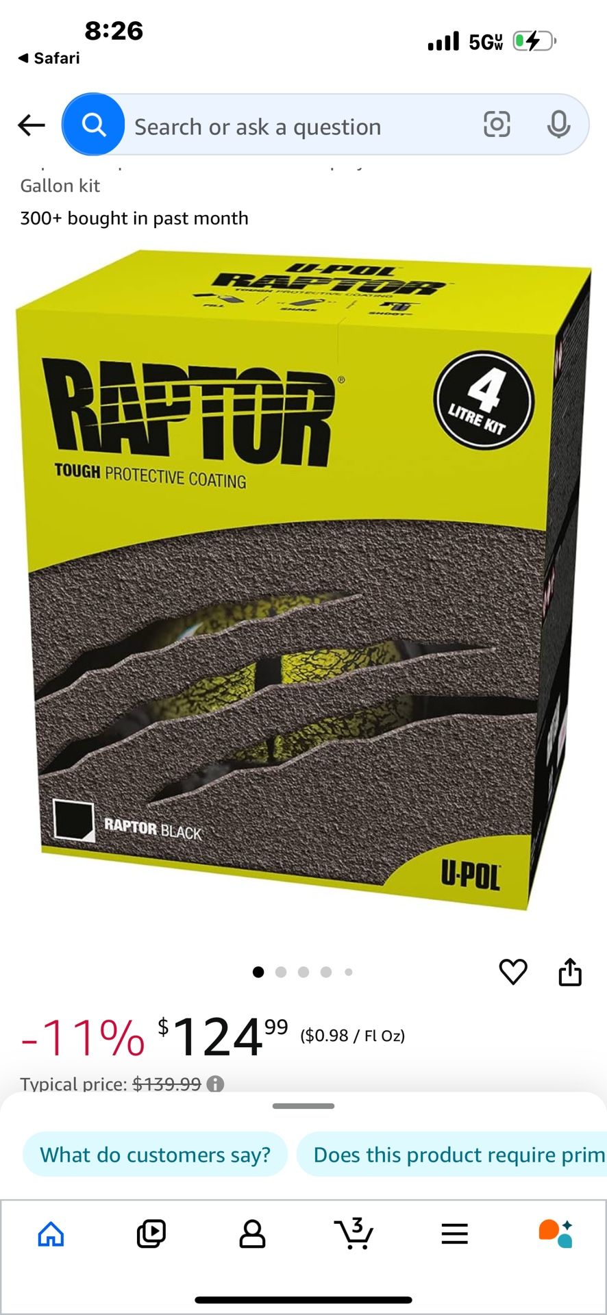 Raptor Spray In Bedliner Kit