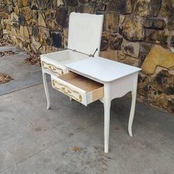 4 Ft French Provincial VTG Vanity or Console Table