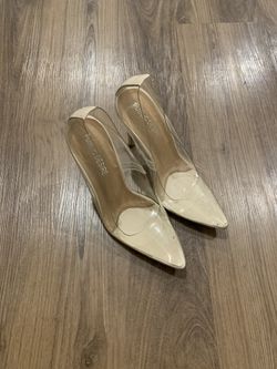 CLEAR HEELS size 8