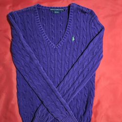 Two-fer Ralph Lauren Sport Cable-knit V-neck Pullovers.
