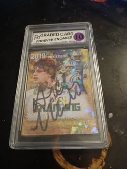 2019 Arch Manning Gold Rookie  Cracked Ice Refractor Auto facsimile  Gem Mint 10