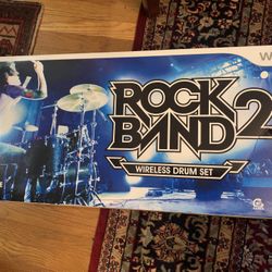 Wii Rock Band 2 Wireless Drum Set