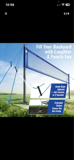 Professional volleyball net set.