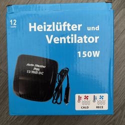 calefactor y ventilador portátil para automóvil de 12 voltios