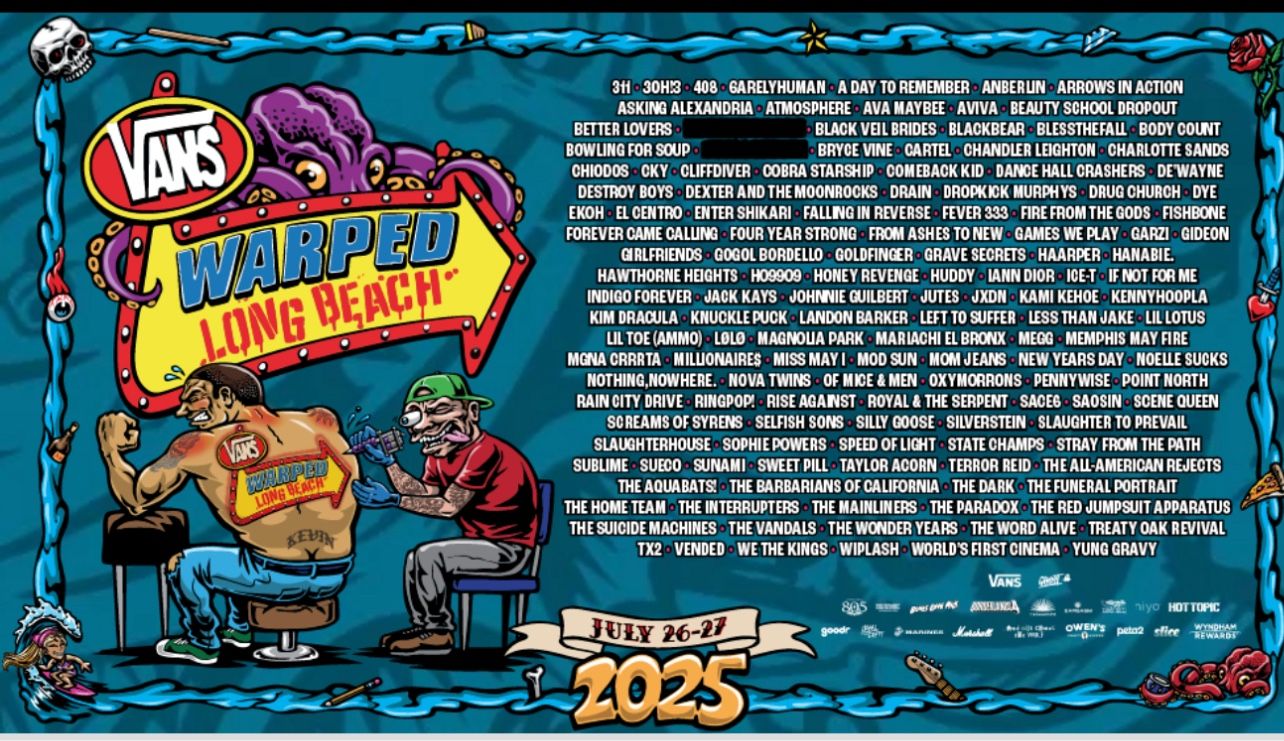 WARDED TOUR LONG BEACH β 2 DAY GA PASSES (x2)