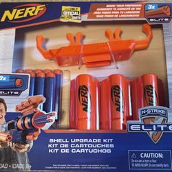 Nerf Shell Elite Upgrade Kit 3 Shells 9 Nerf Darts And Shell Holder New in box