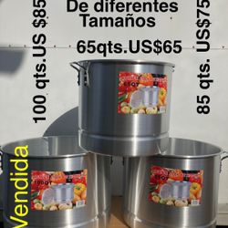 Olla Tamalera de aluminio de diferentes tamaños