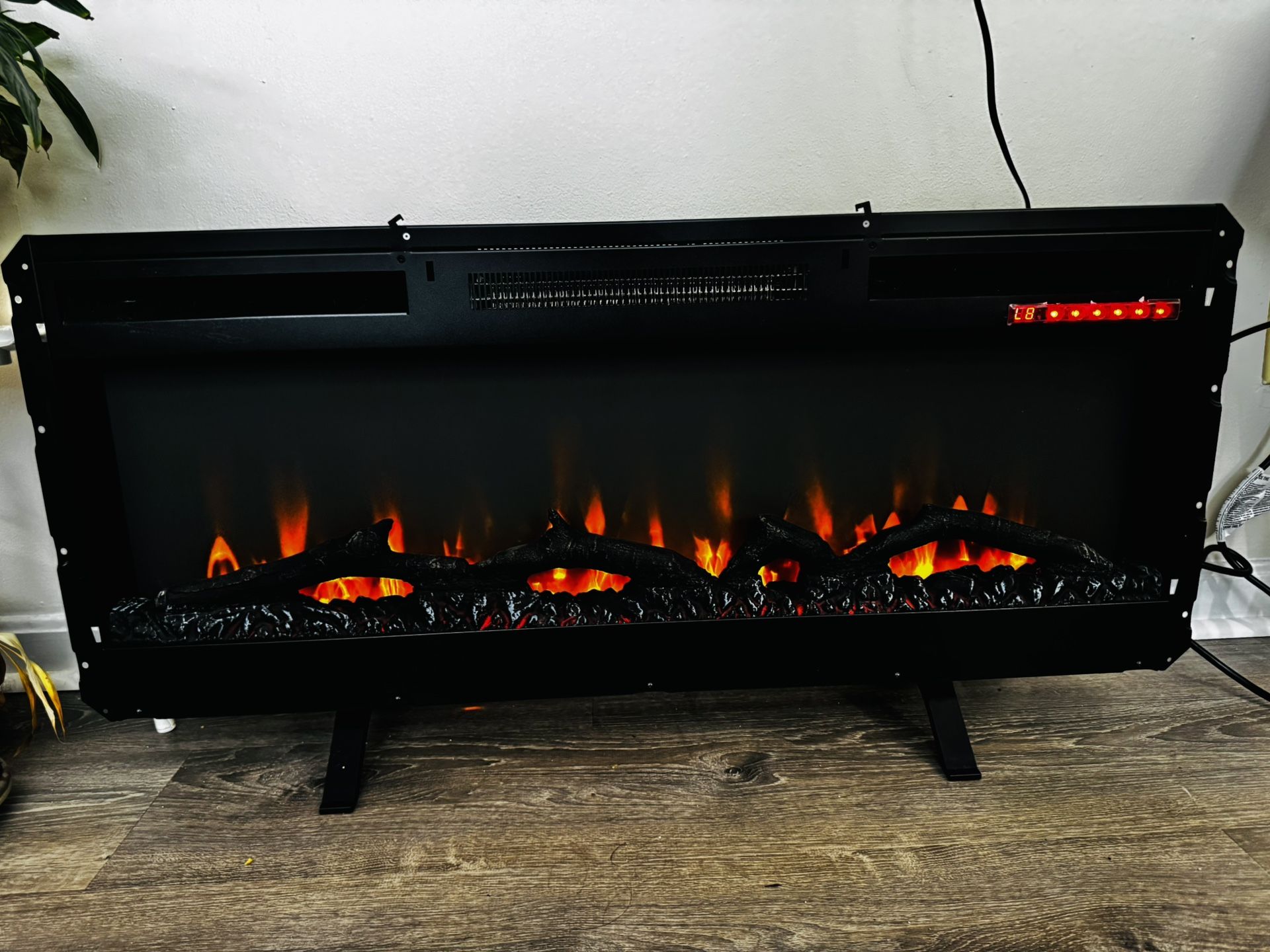 40” Electric Fireplace w/ Heater – Works Great! Needs new glass