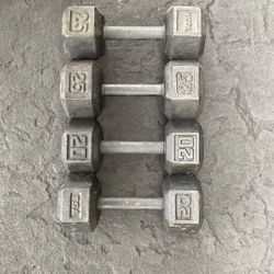 Two sets of dumbbells