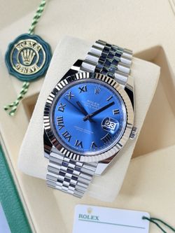 Rolex Datejust w/ Azzurro Blue Roman Dial