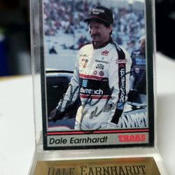 Dale Earnhardt Signed Autograph 1991 Tracks Card