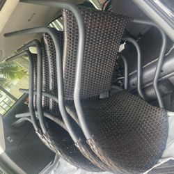 Black and brown chairs Metal 