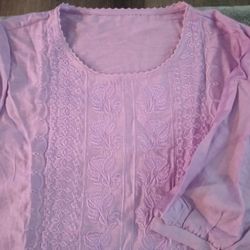 Women's Light Purple Embroidered Blouse