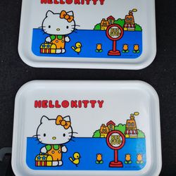 2 Vintage 1976 Hello Kitty Trays