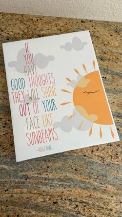Sunshine Quote Canvas – Nursery, Classroom or Playroom Décor