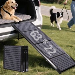 Rosvola Foldable Dog Car Ramp 63 Inch for SUVs and Trucks