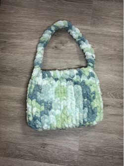 Handmade fluffy tote bag